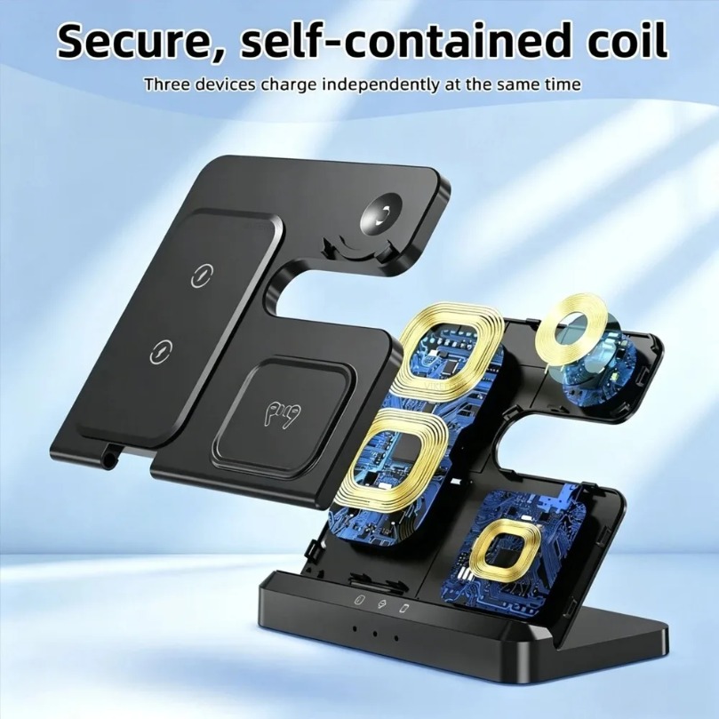 3 in 1 Fast Wireless Charger F - Wireless Charger 3 In 1 ulasan dan harga