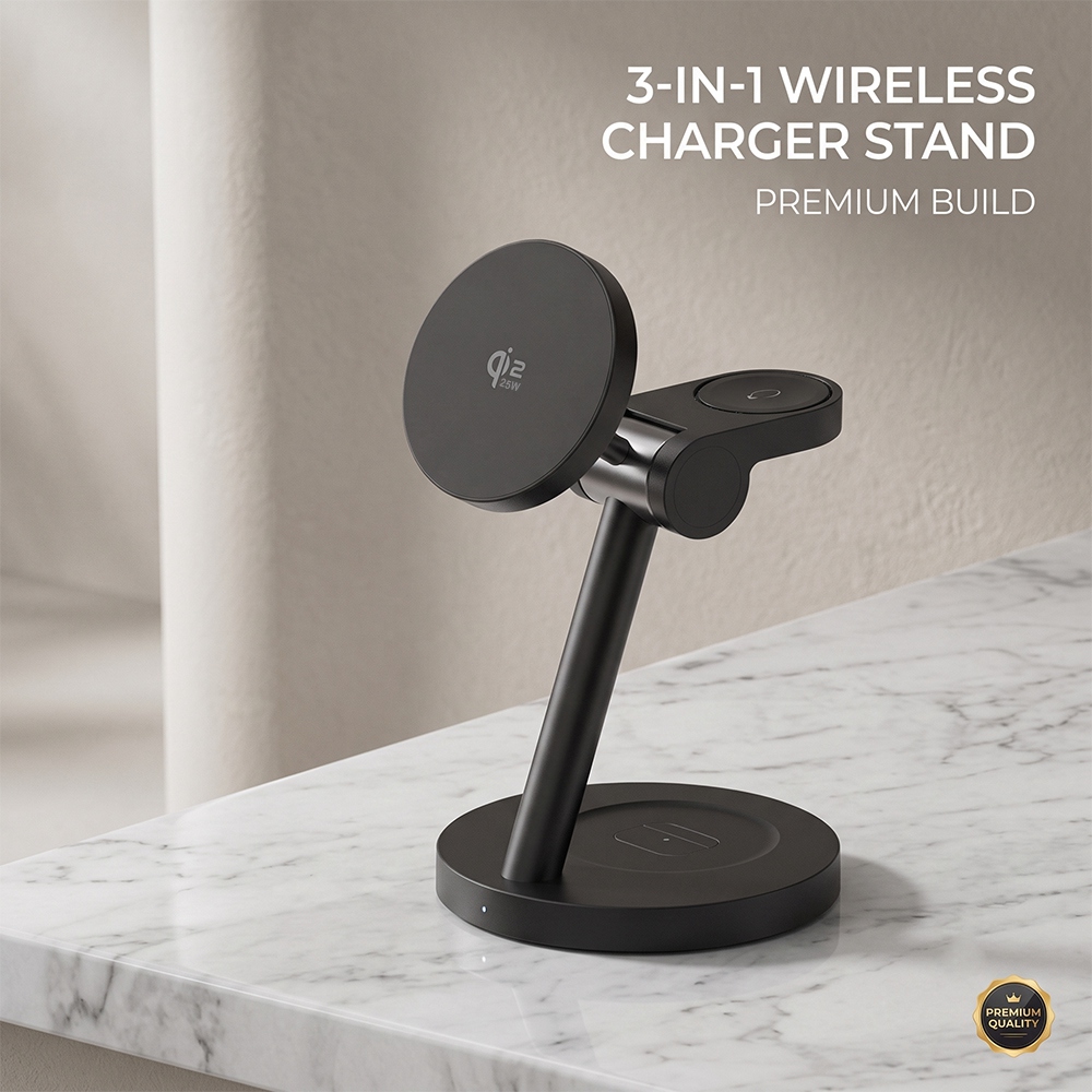 3in1 Qi2.2 25W Fast Wireless C - Wireless Charger 3 In 1 ulasan dan harga