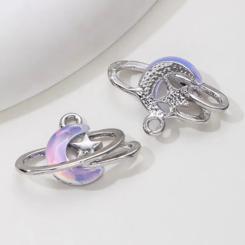 9pcs New Star Moon Enamel Char - Y2K Tech Accessories ulasan dan harga