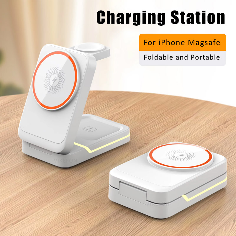 3 in 1 Magnetic Foldable Trave - Wireless Charger 3 In 1 ulasan dan harga