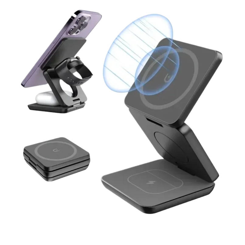 3 in 1 Foldable Magnetic Wirel - Wireless Charger 3 In 1 ulasan dan harga