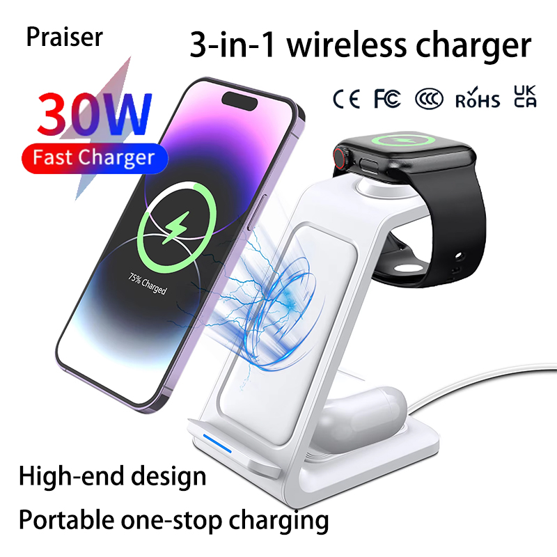15W 3 in 1 Wireless Charger St - Wireless Charger 3 In 1 ulasan dan harga